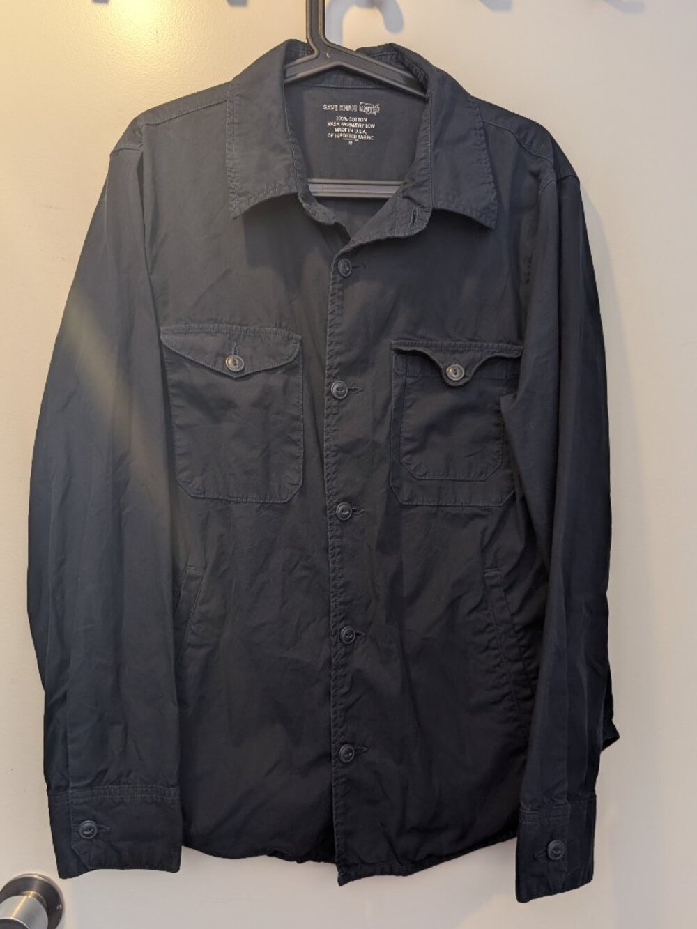 Save Khaki United Shacket- Navy Blue - Men's Size Medium
